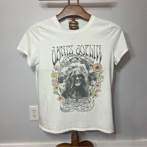 Janis Joplin Piece of My Heart Mercedes Bendz Graphic White Short Sleeve Shirt